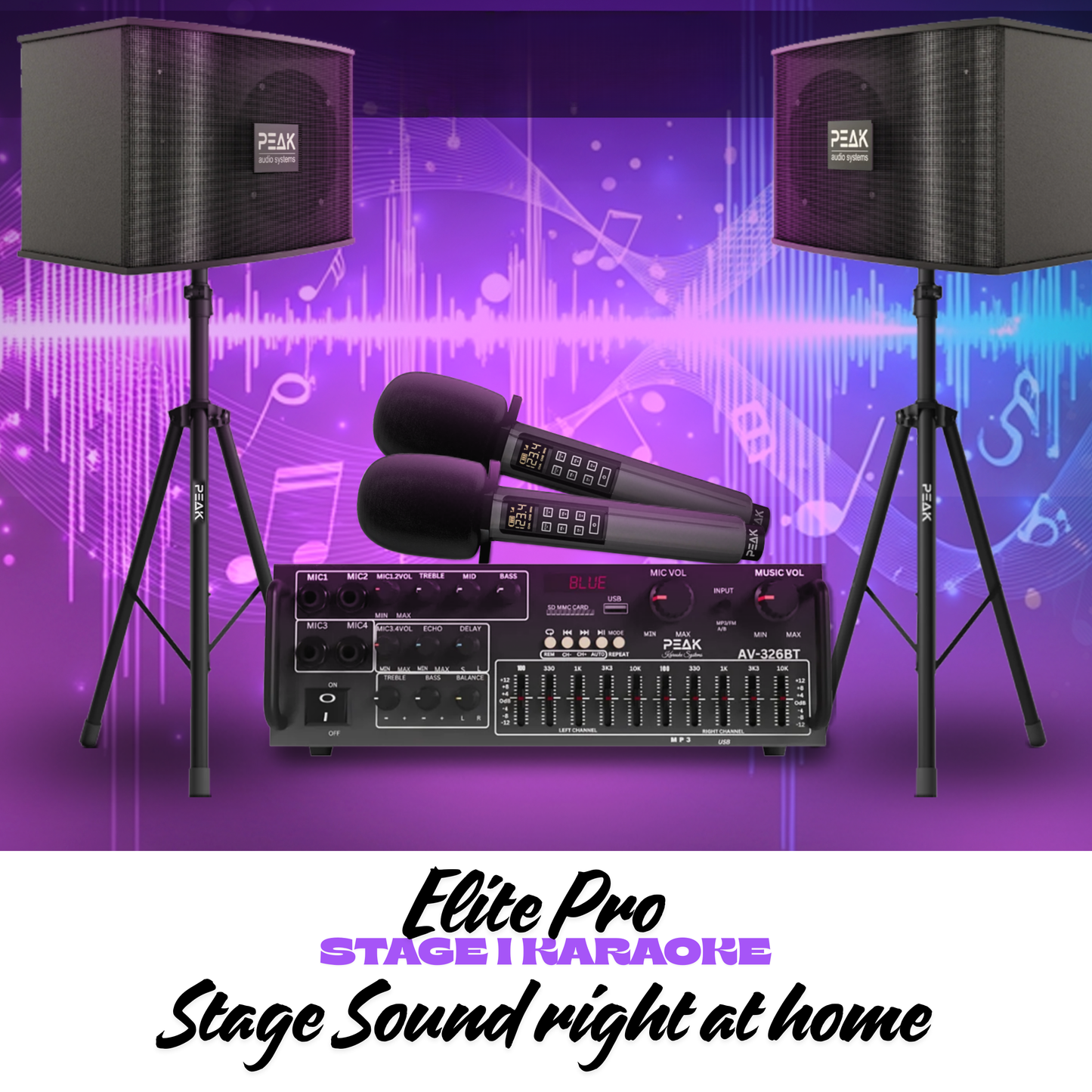 ELITE PRO STAGE I - Bluetooth Karaoke System- 1200W