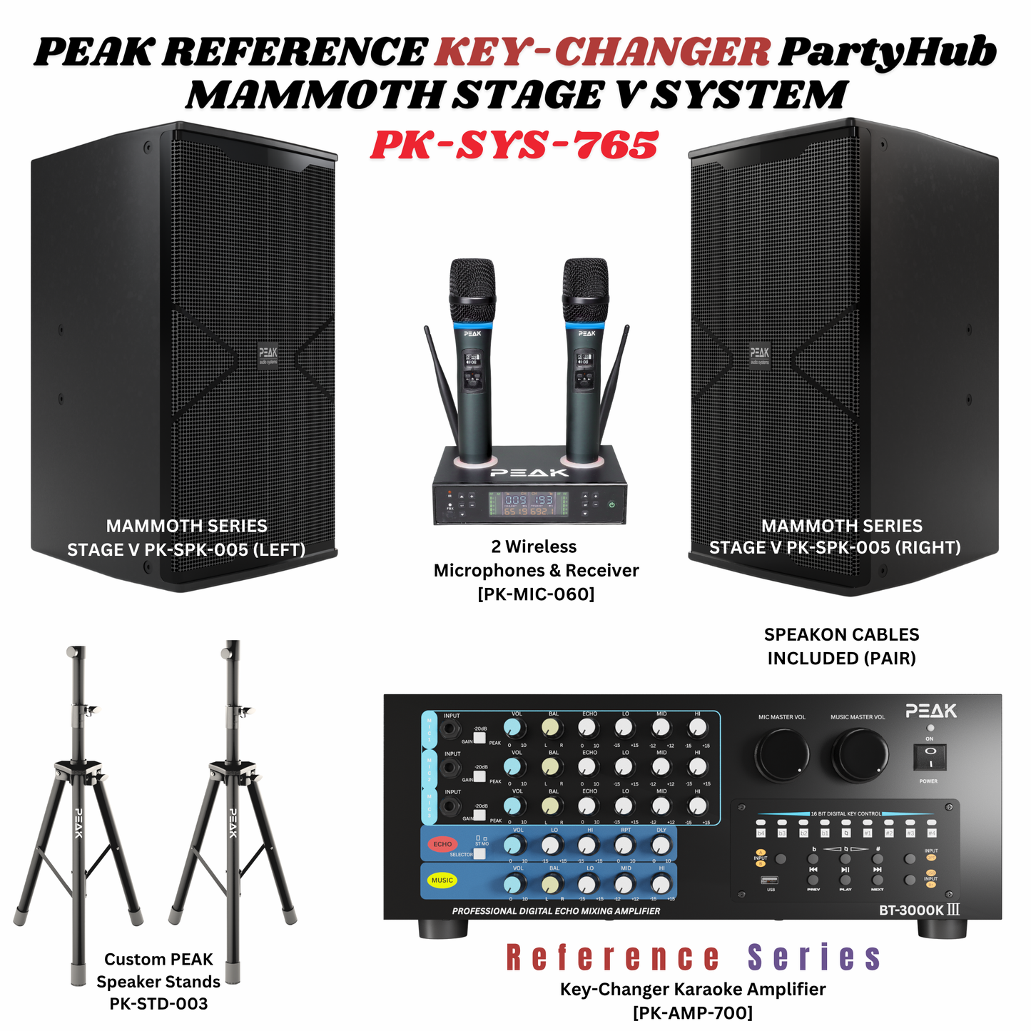 Reference Key-Changer Series | Stage V Mammoth Professional Karaoke System - 3000W