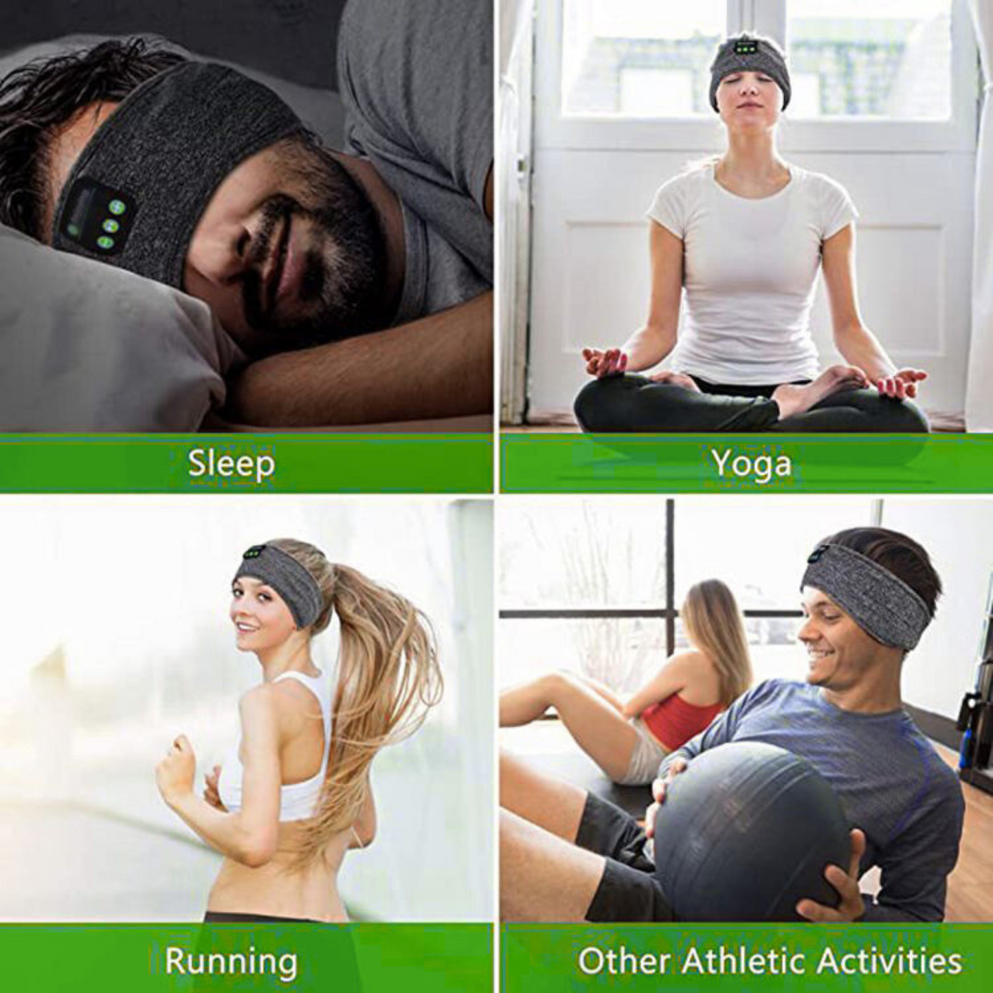 Bluetooth Headband | Secure Comfort meets Audio Perfection (Grey)