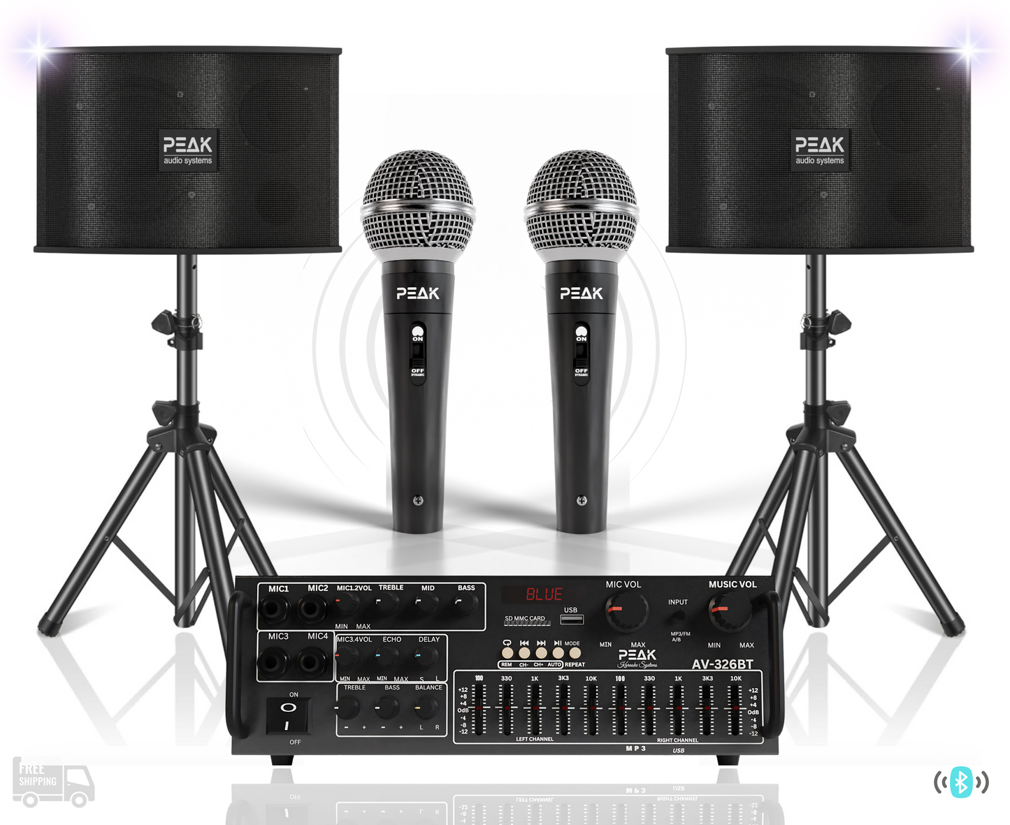 ELITE Stage I - Bluetooth Karaoke System - 1200W (WIRED MICS)
