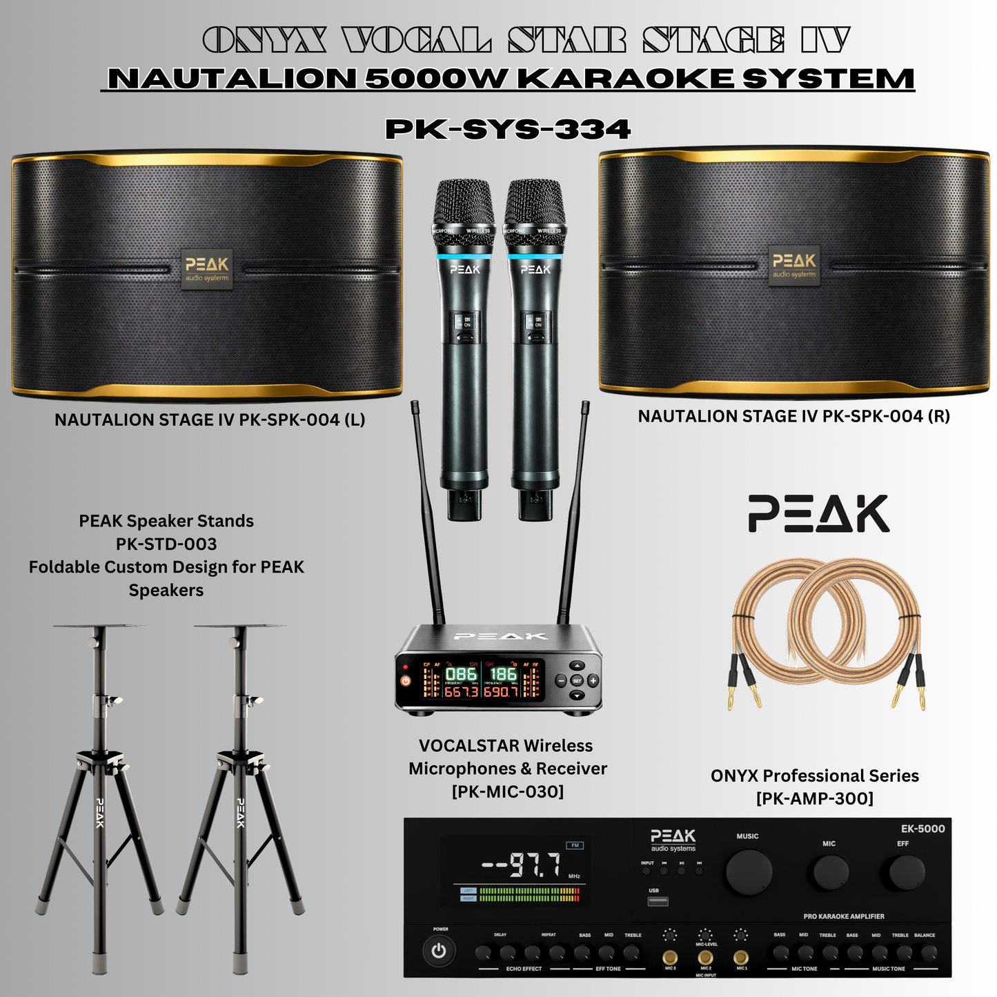 ONYX VOCALSTAR Professional-Grade NAUTALION STAGE IV System -5000W