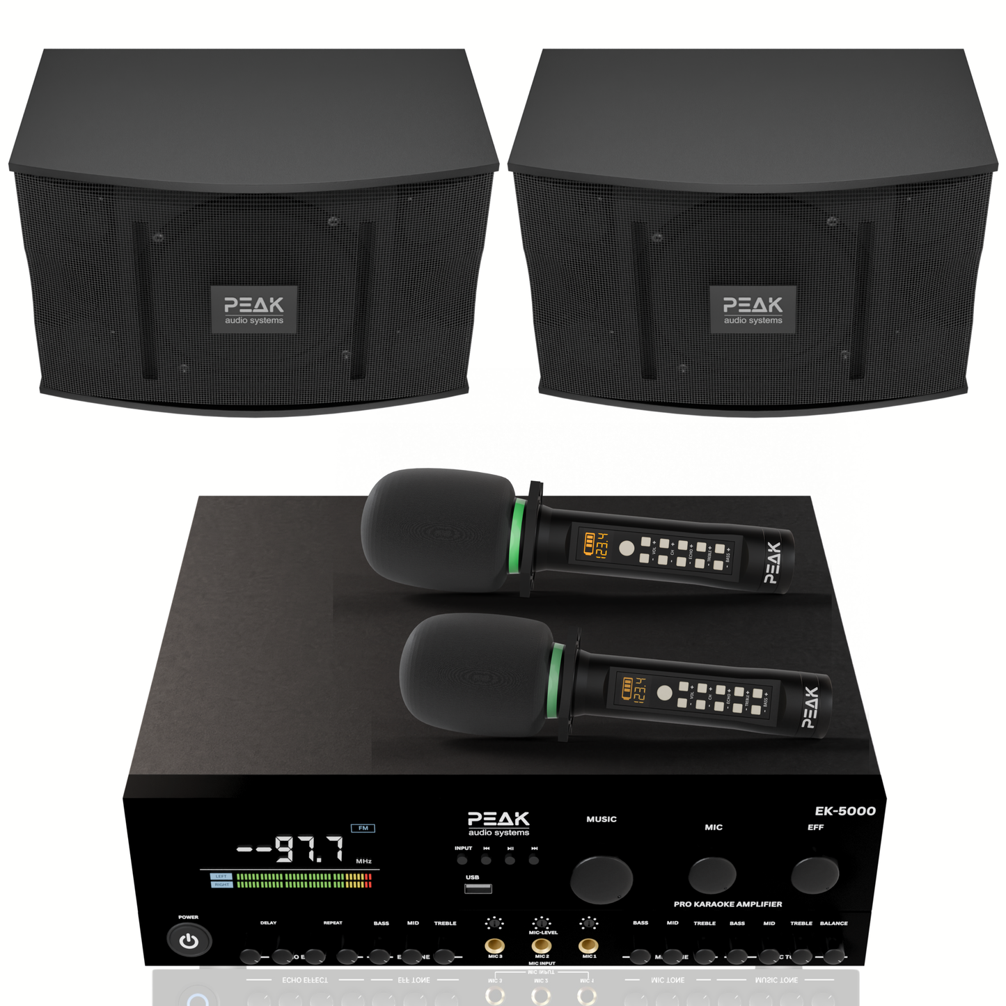 PEAK Karaoke ONYX PREMIUM STAGE II WIRELESS System -3000W