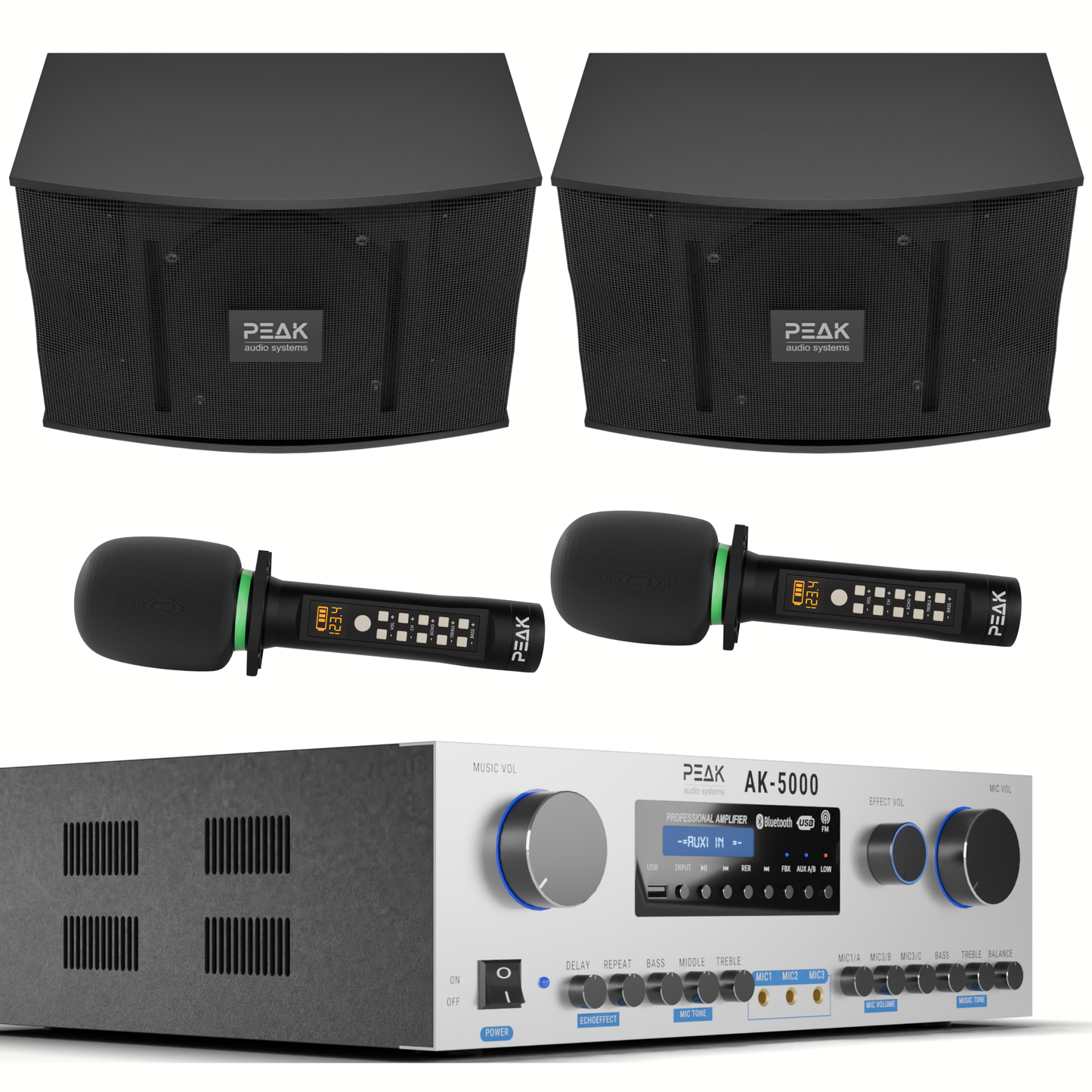PEAK Karaoke PLATINUM PREMIUM STAGE II WIRELESS System -3000W