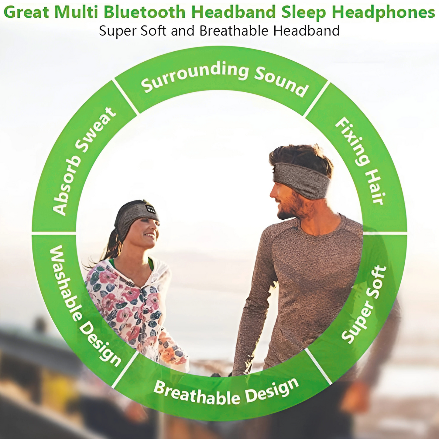 Bluetooth Headband (Grey)