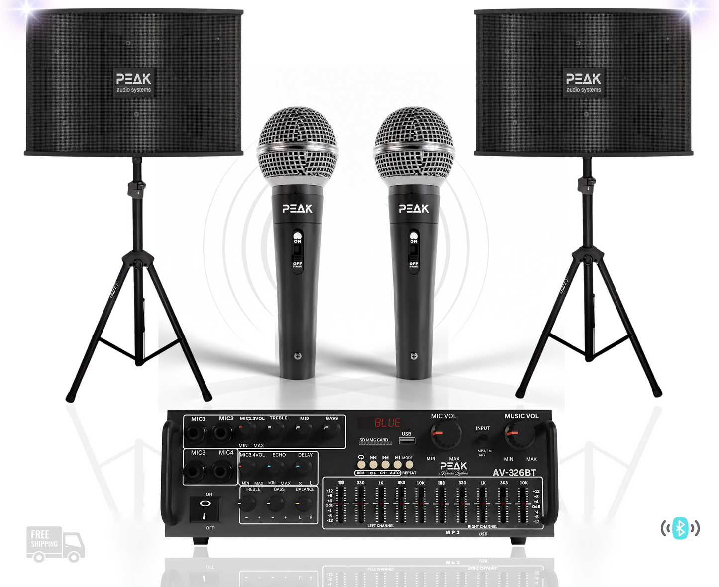 ELITE Stage I - Bluetooth Karaoke System - 1200W (WIRED MICS)