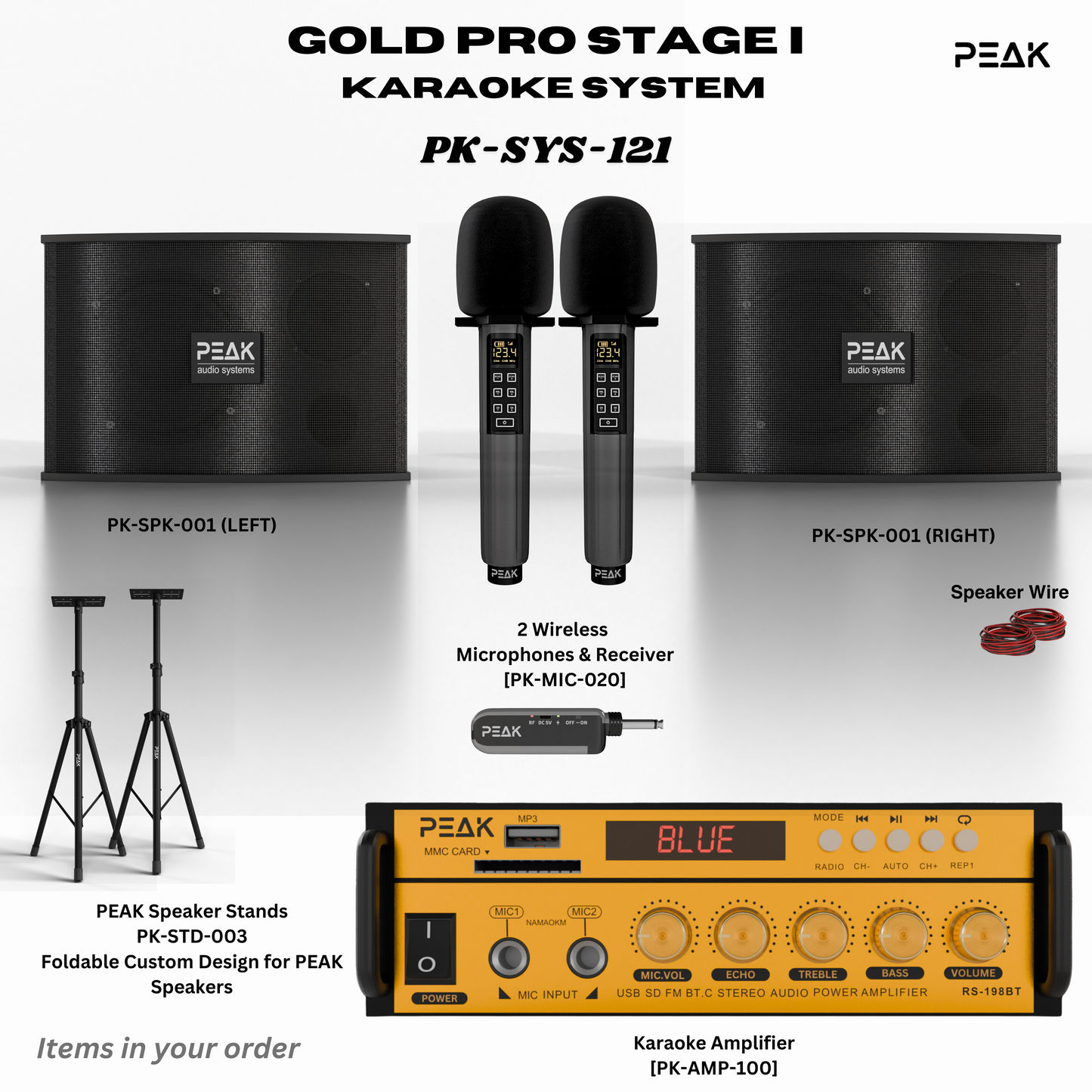 GOLD Pro STAGE I - Bluetooth Karaoke System -600W