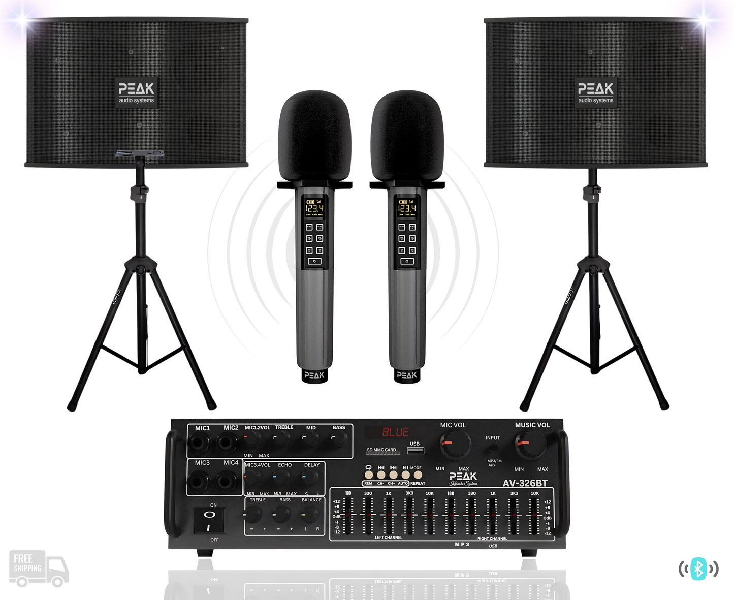 ELITE Stage I - Bluetooth Karaoke System - 1200W (WIRED MICS)