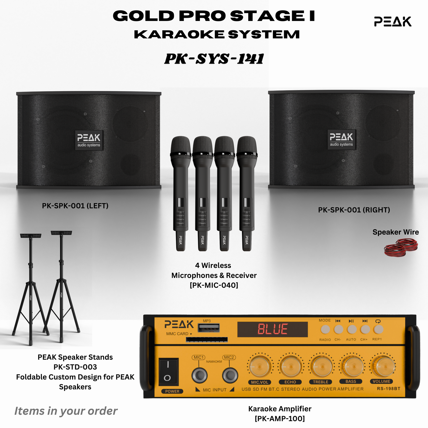 GOLD Pro+ Stage I - Bluetooth Karaoke System -600W