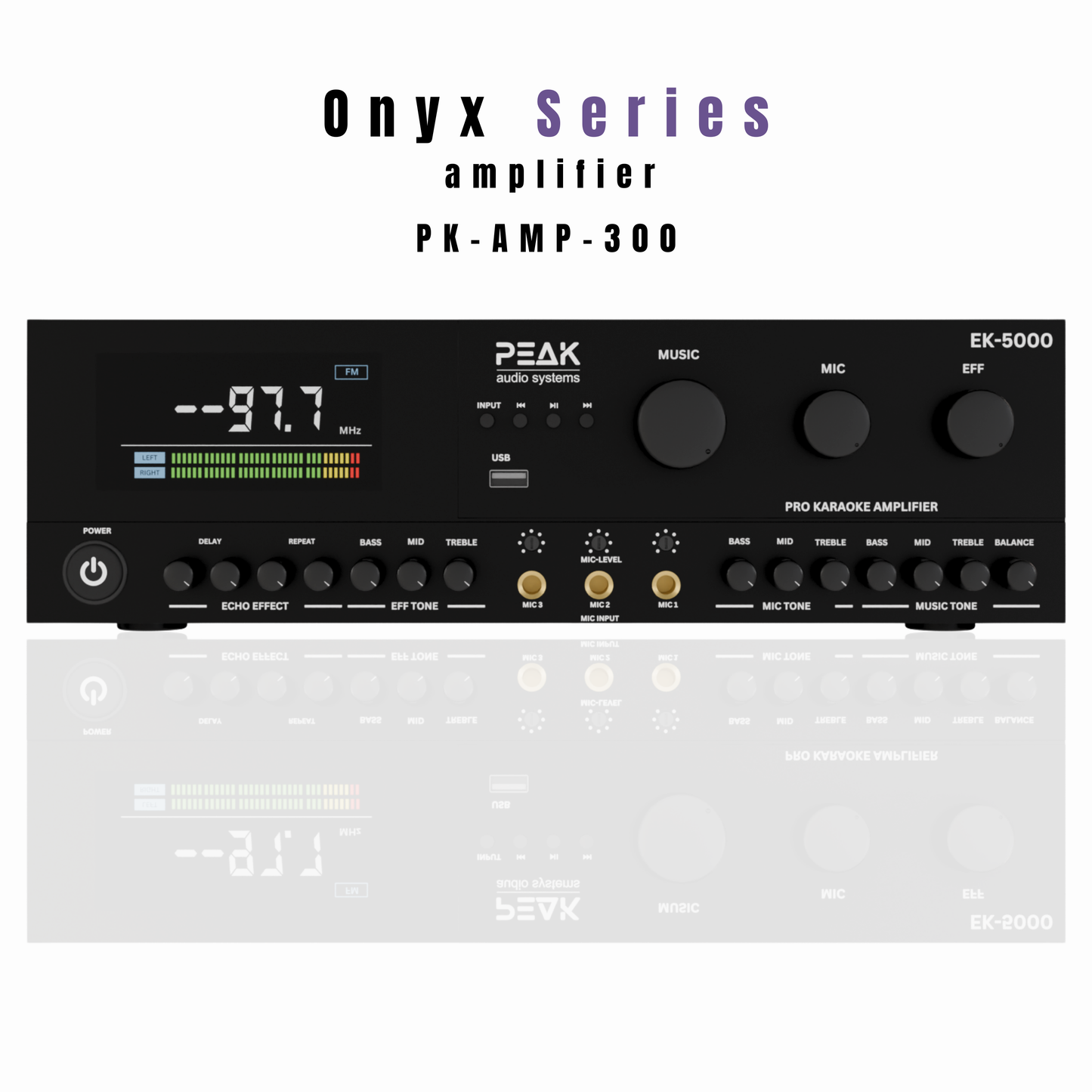 PEAK ONYX Karaoke Bluetooth System w/ 4 PREMIUM Microphones - 5000W