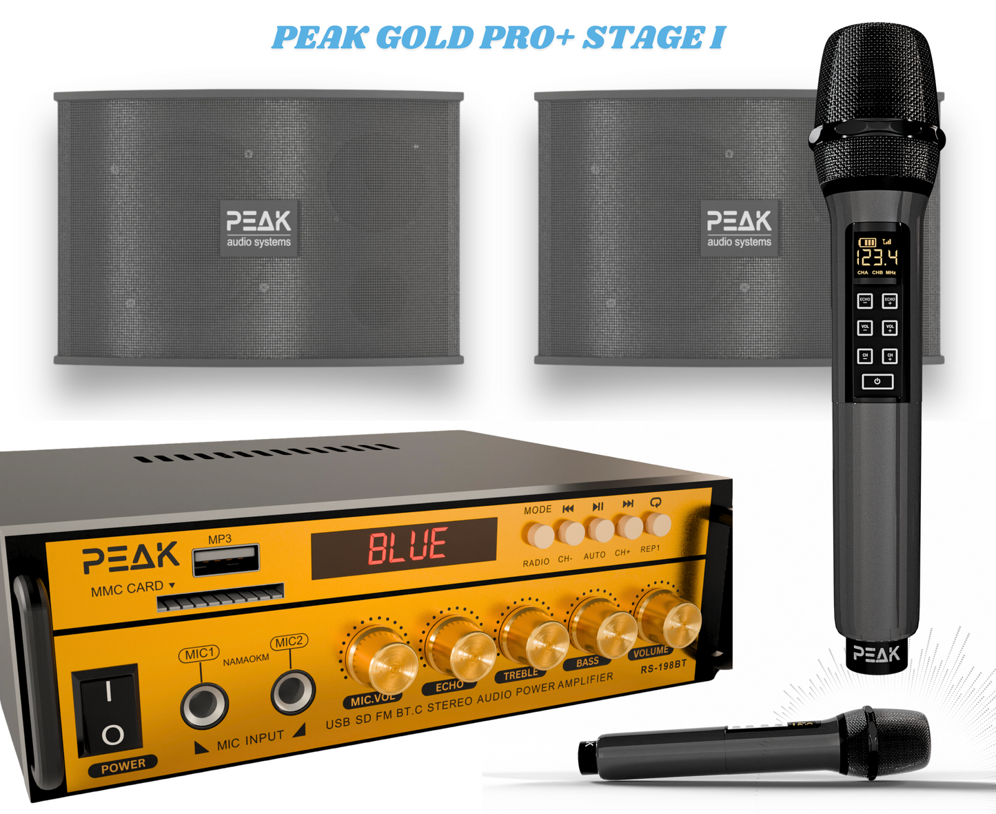 GOLD Pro Stage I - Bluetooth Karaoke System -600W