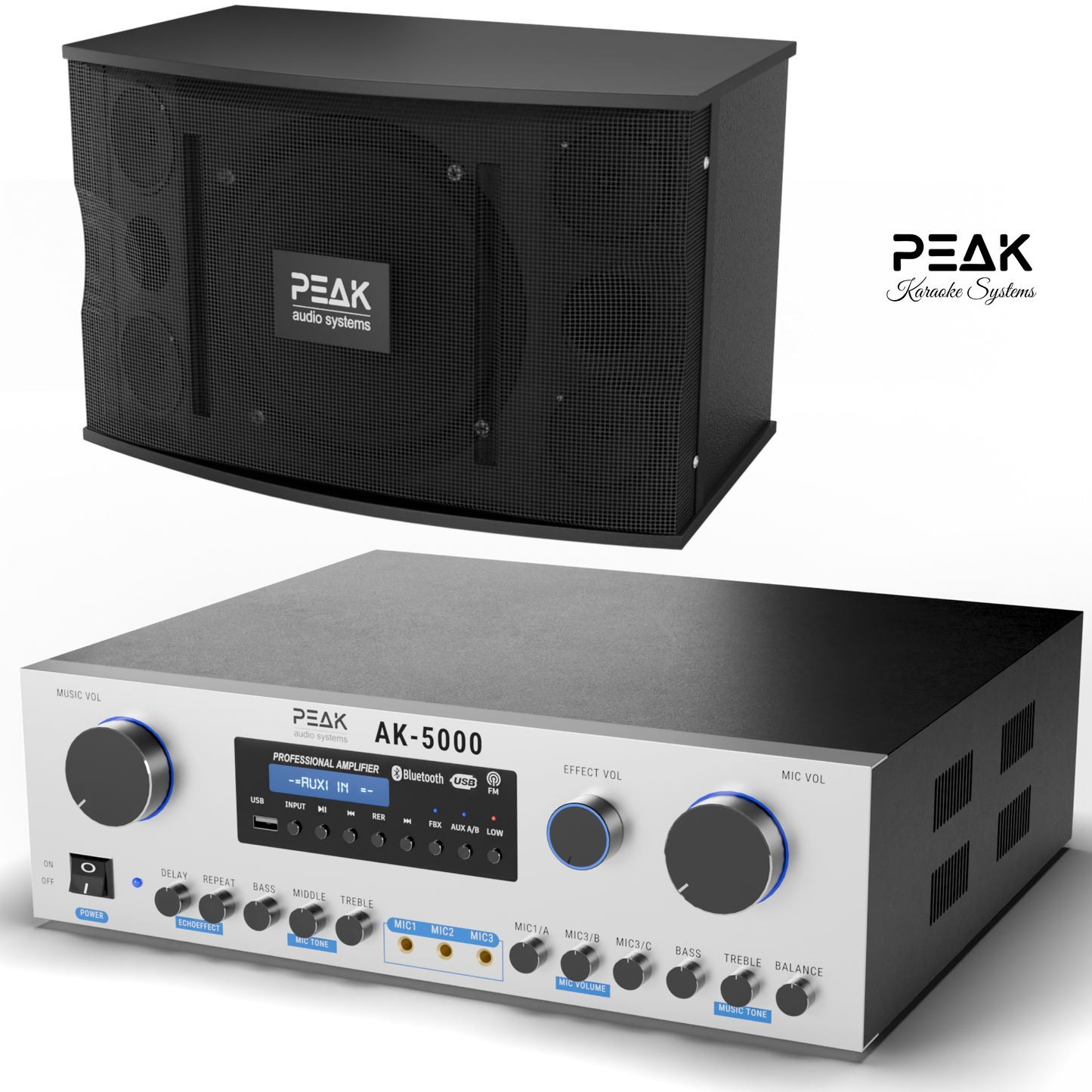 PEAK Karaoke PLATINUM PREMIUM STAGE II WIRELESS System -3000W