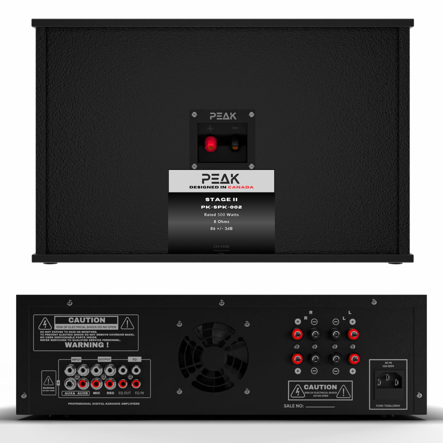 PEAK Karaoke PLATINUM PREMIUM STAGE II WIRELESS System -3000W