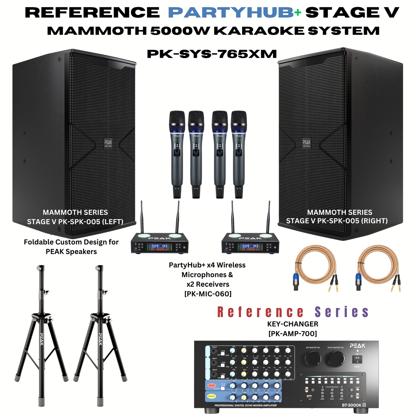 Reference Key-Changer Series | Stage V MAMMOTH PartyHUB+ Professional Karaoke System - 5000W