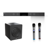 KARABAR Soundbar with Subwoofer and 2 Wireless Mic set