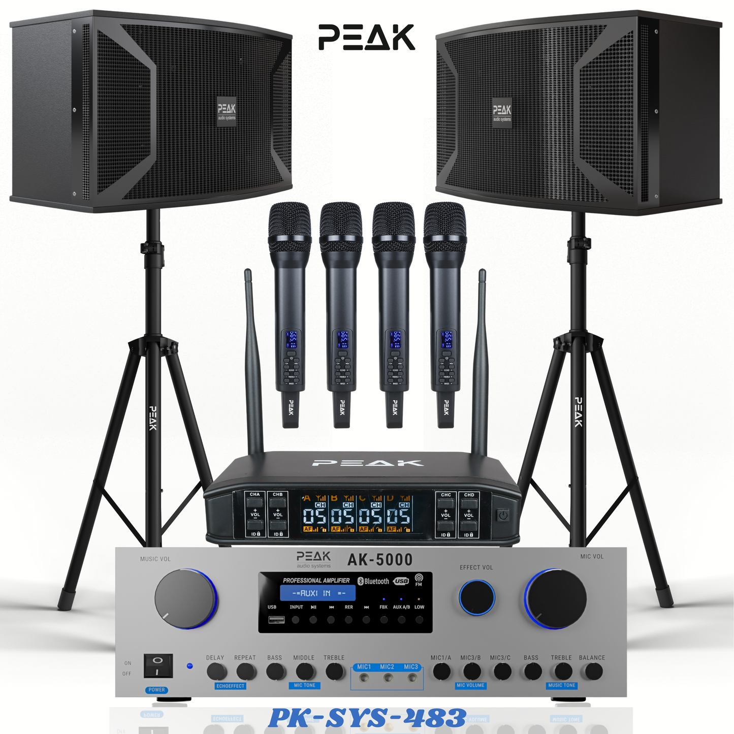 PEAK Karaoke PLATINUM PRO+ LONG RANGE PRESTIGE STAGE III System -4000W