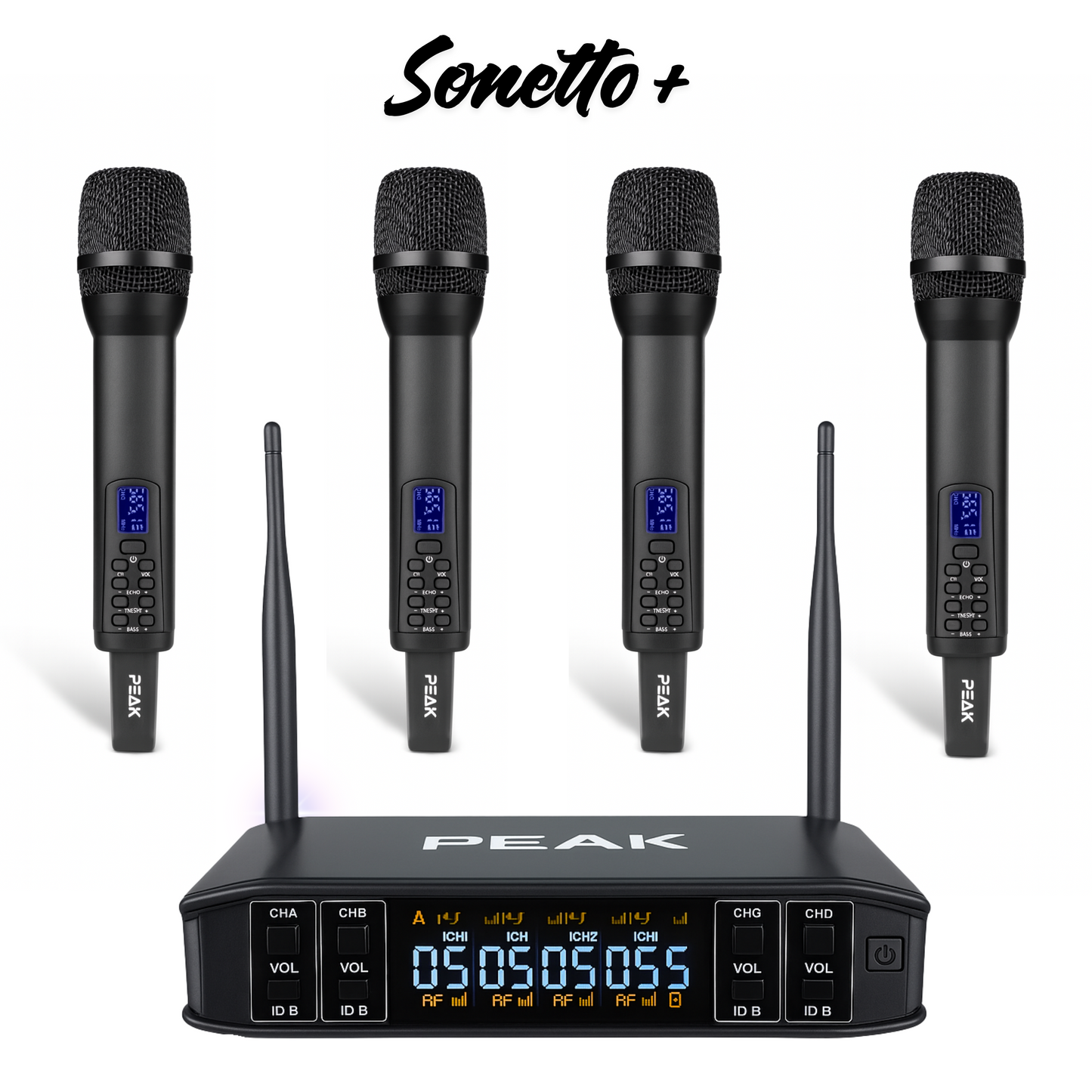 Sonetto+ Reference Series | Wireless Microphone Set of 4 with Studio-Grade Controls