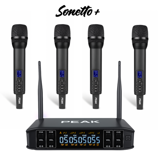 Sonetto+ Reference Series | Wireless Microphone Set of 4 with Studio-Grade Controls