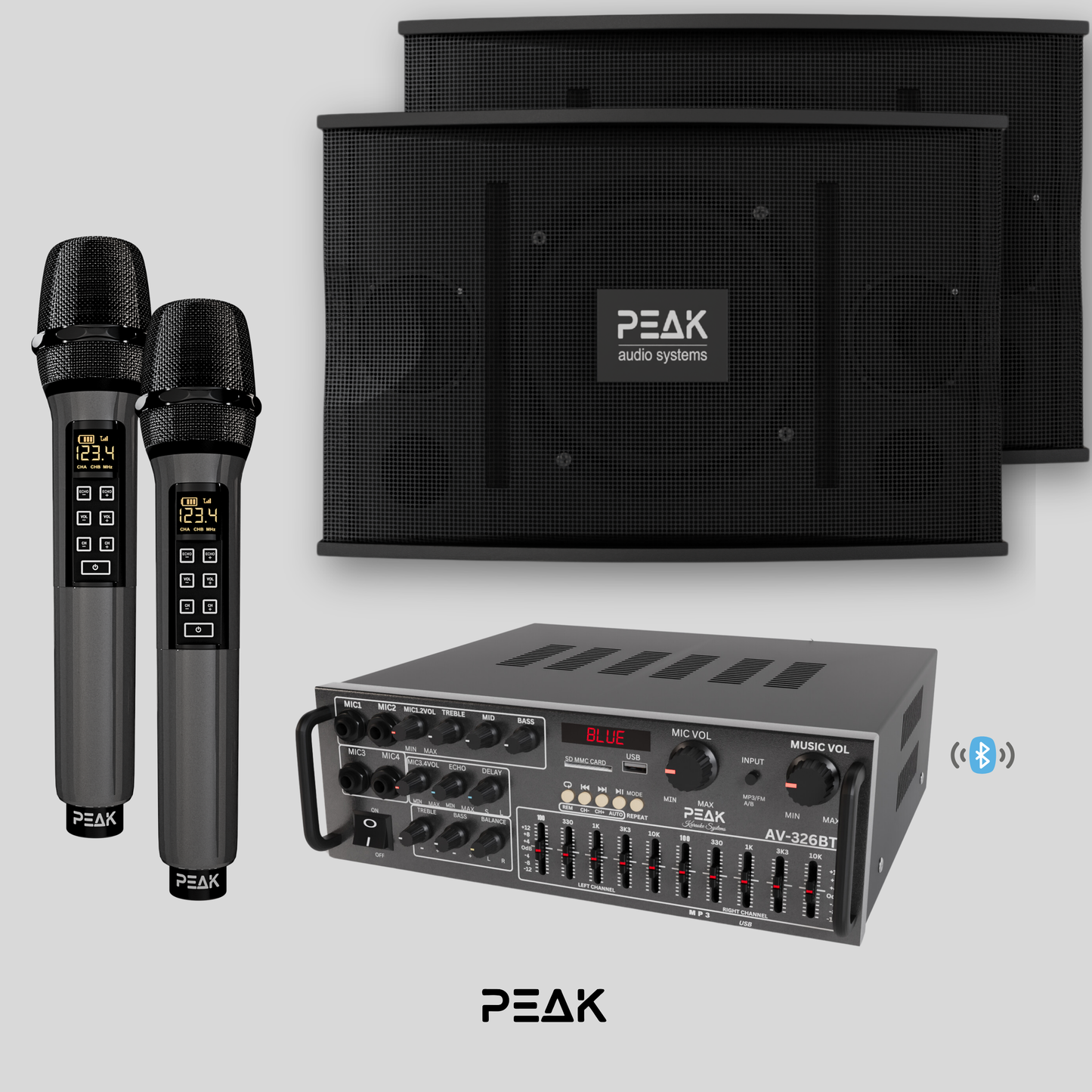 ELITE Pro Stage II - Bluetooth Karaoke System - Echo, EQ, 2000W