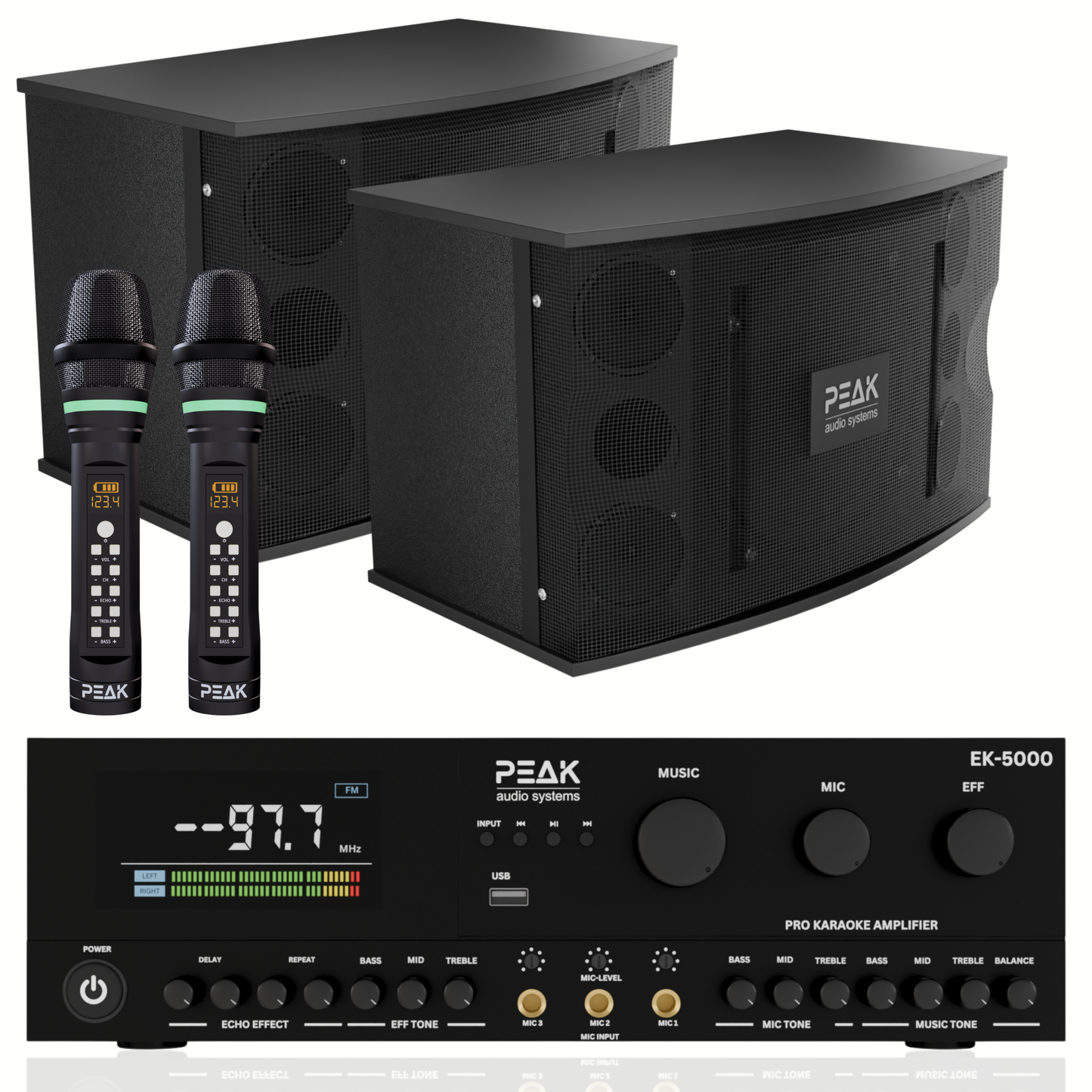 PEAK Karaoke ONYX PREMIUM STAGE II WIRELESS System -3000W