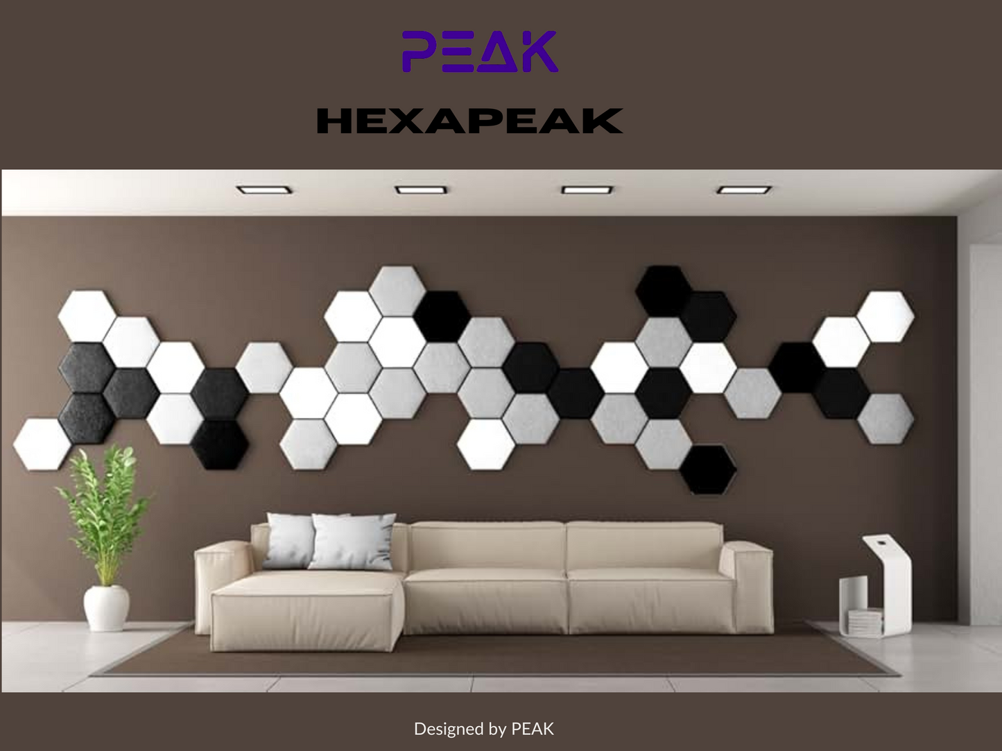 HexaPEAK Acoustic Insulation designed for Karaoke (Grey, 8 panels)