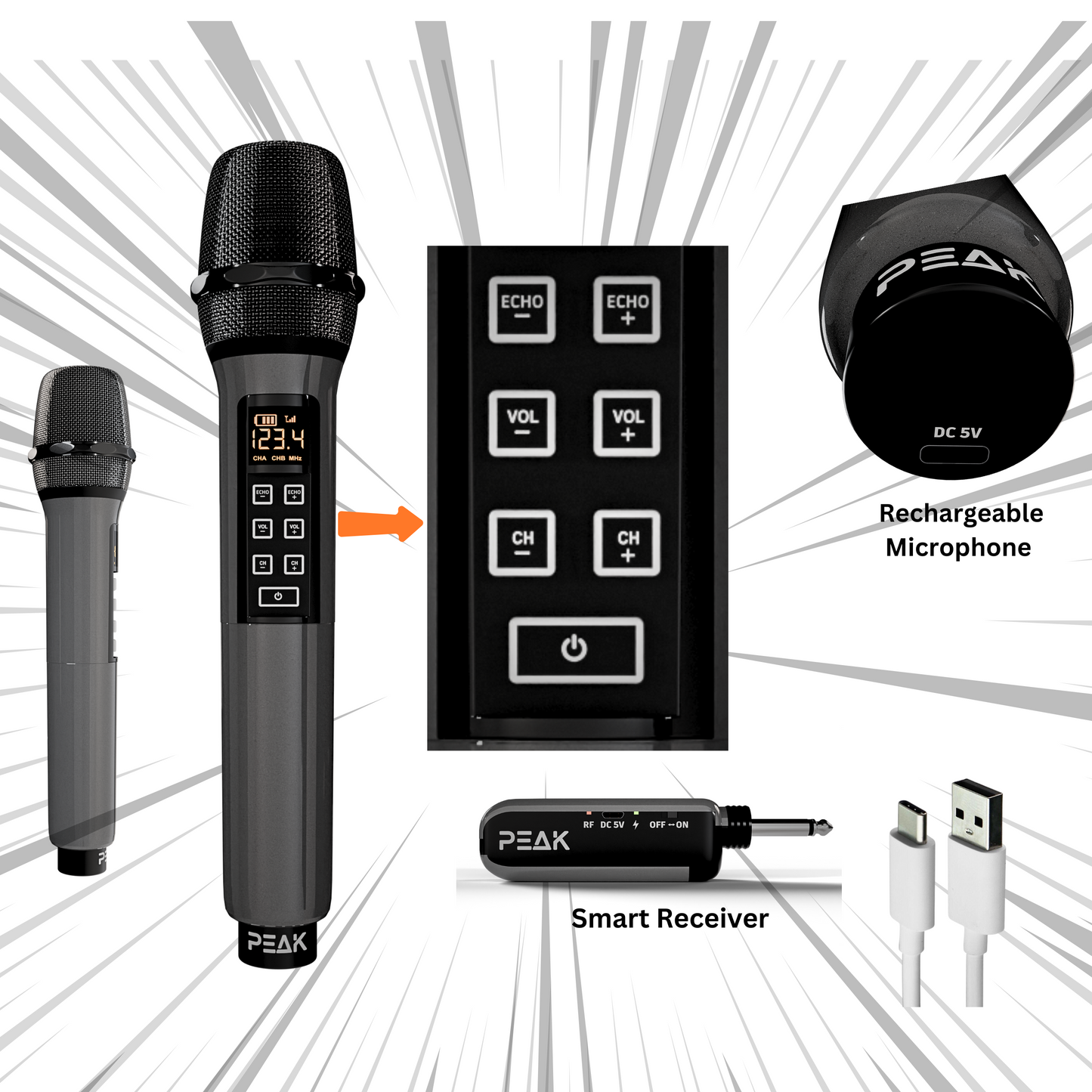 ELITE Pro Stage II - Bluetooth Karaoke System - Echo, EQ, 2000W