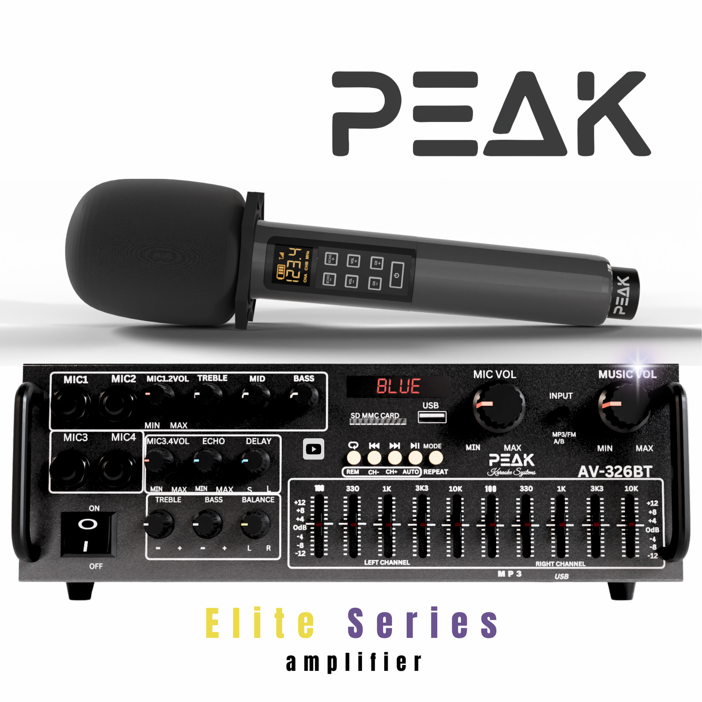 PEAK ELITE PRO Karaoke Bluetooth System - 1200W