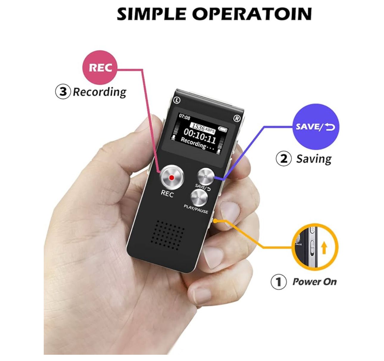 PEAK Easy to Use Digital Voice Karaoke Studio Grade Recorder