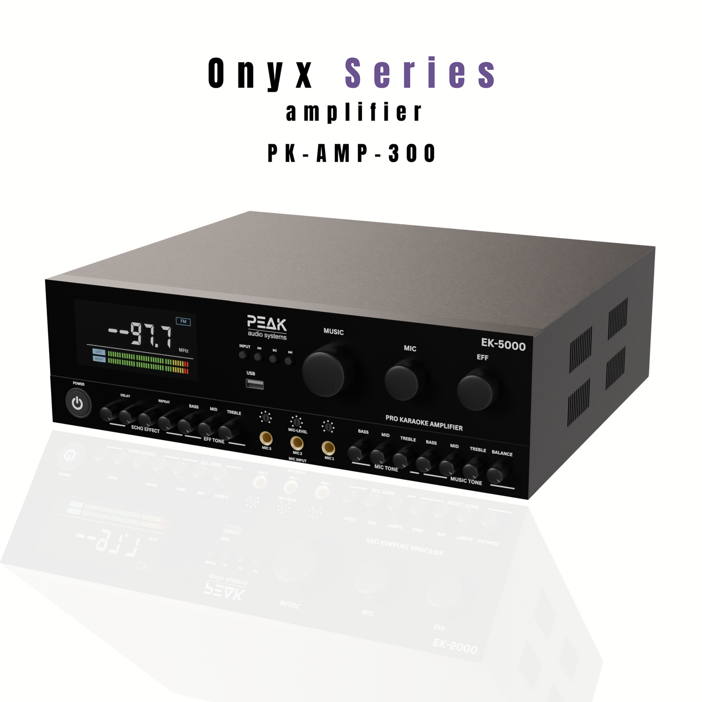 PEAK ONYX Karaoke Bluetooth System w/ 4 PREMIUM Microphones - 5000W