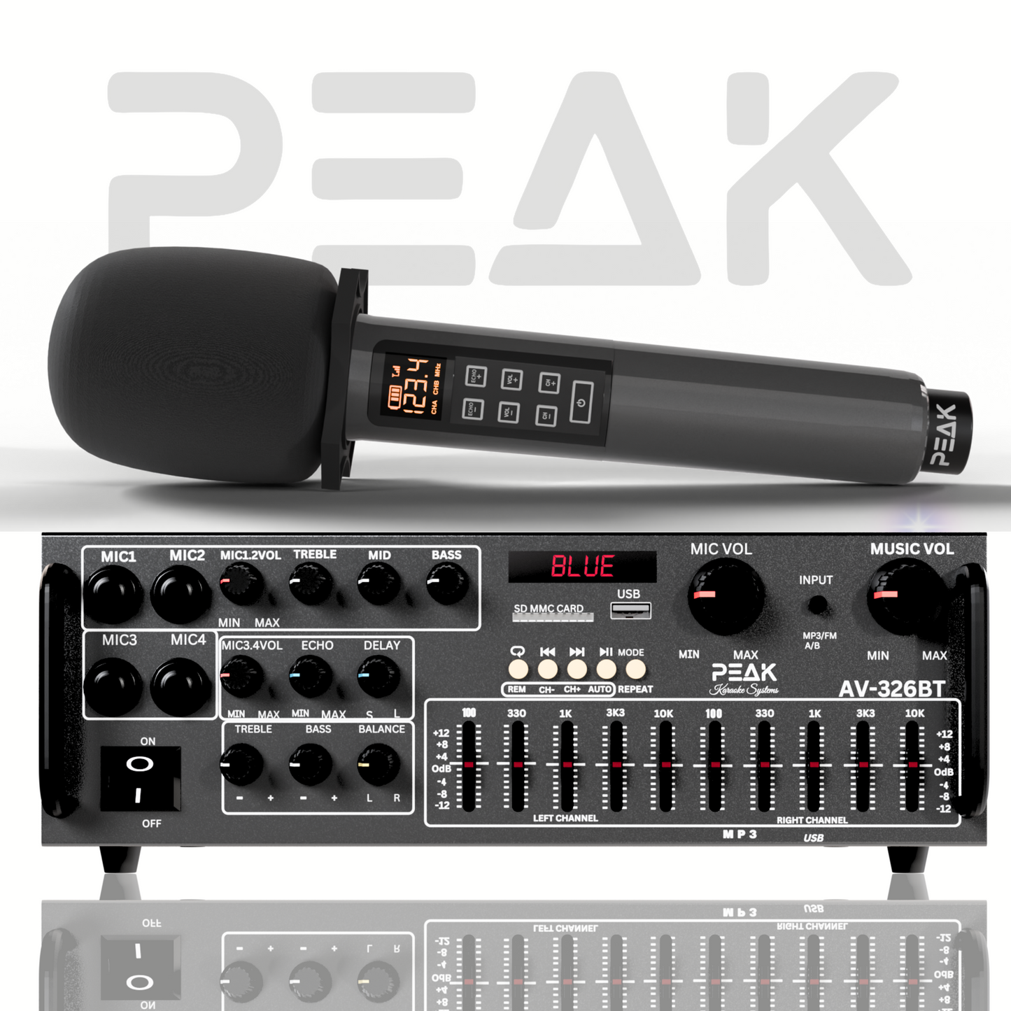 ELITE Pro Stage II - Bluetooth Karaoke System - Echo, EQ, 2000W