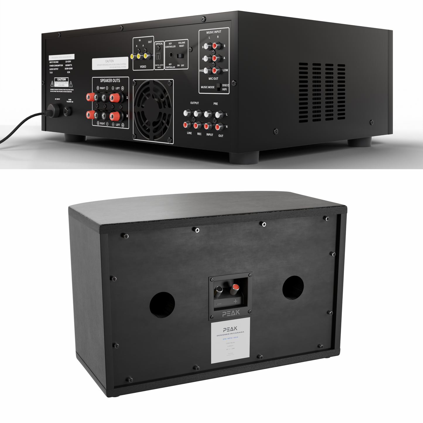 PEAK Karaoke Reference Key-Changer 4 PREMIUM WIRELESS MICROPHONE STAGE IV System -2800W