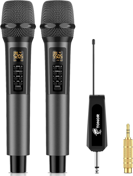 Wireless SONIC Microphone with volume, echo, treble, bass