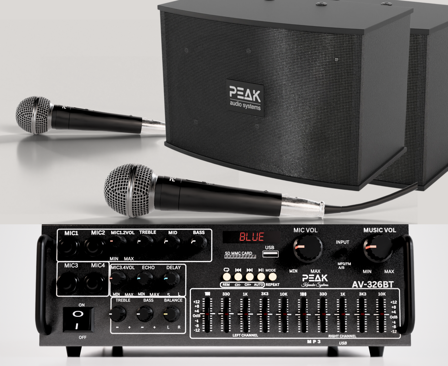 ELITE Stage I - Bluetooth Karaoke System - 1200W (WIRED MICS)