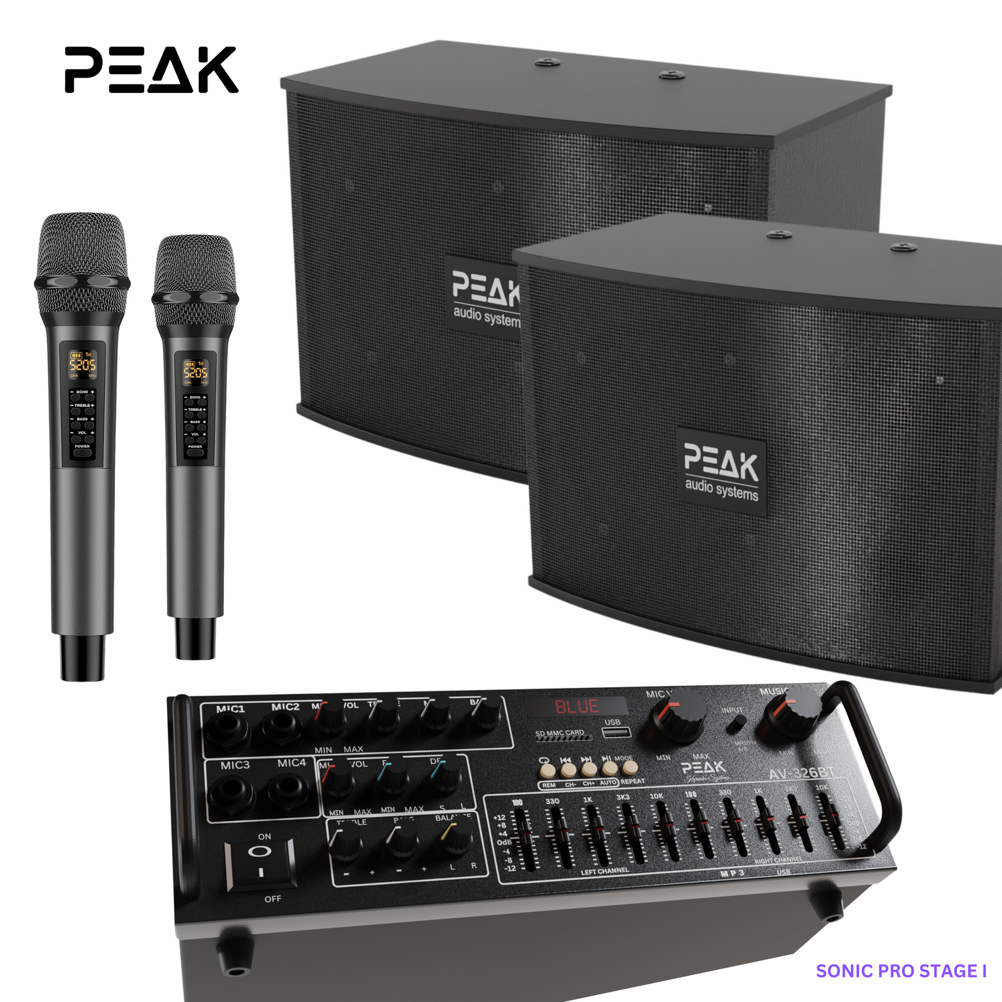 SONIC PRO STAGE I System with Echo and EQ - 1200W