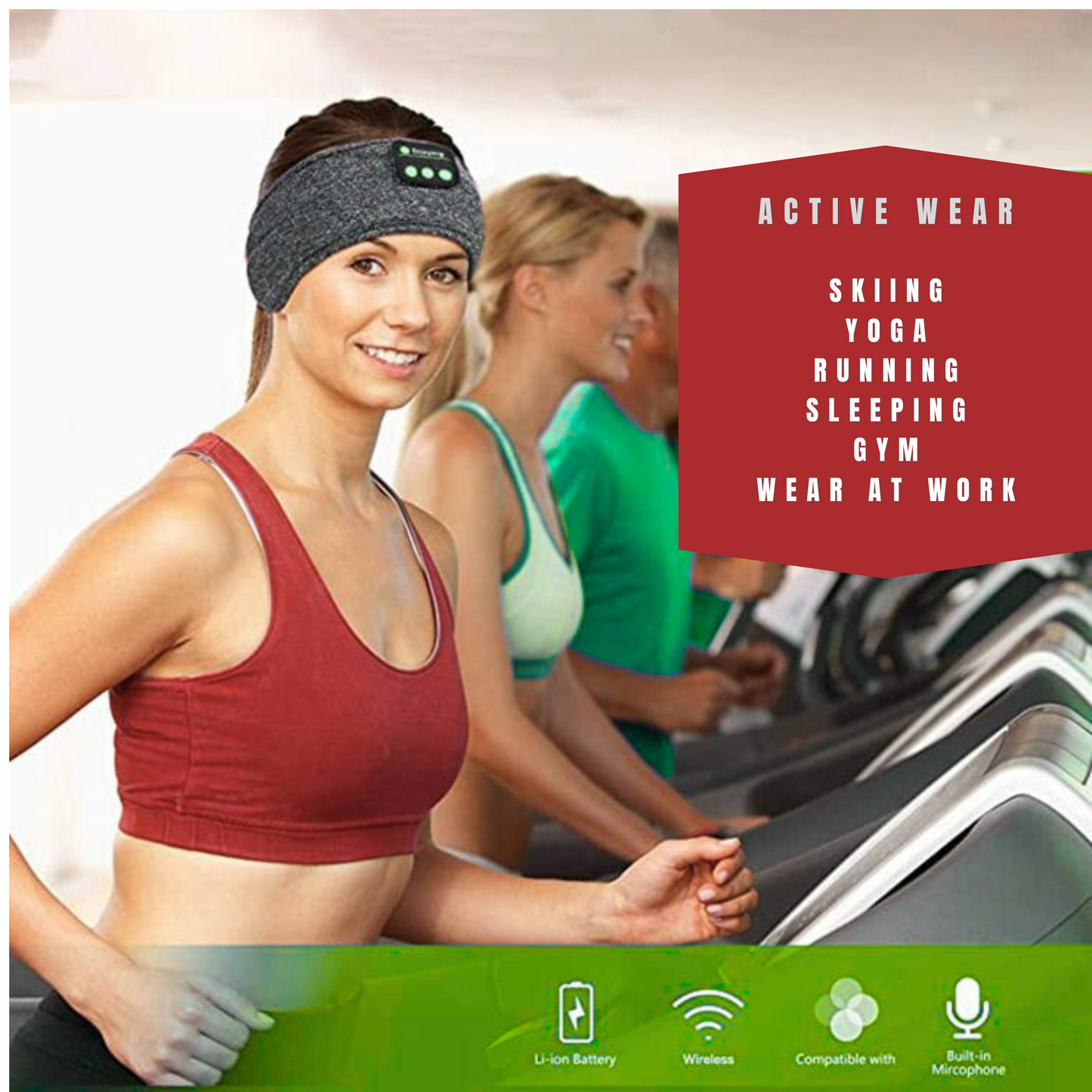 Bluetooth Headband (Grey)