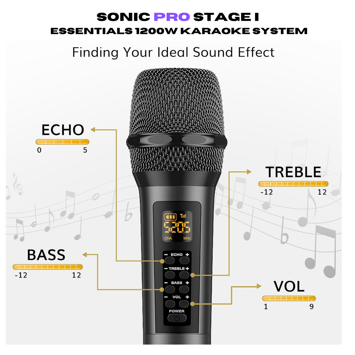 SONIC PRO STAGE I System with Echo and EQ - 1200W