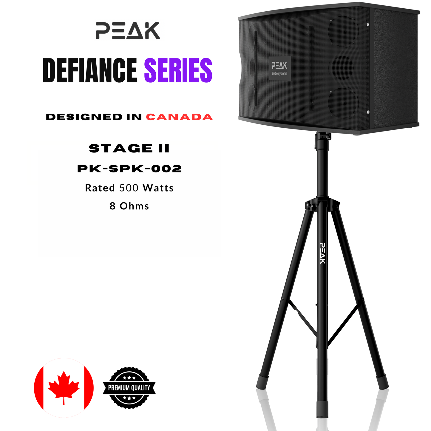 PEAK Karaoke PLATINUM PREMIUM STAGE II WIRELESS System -3000W