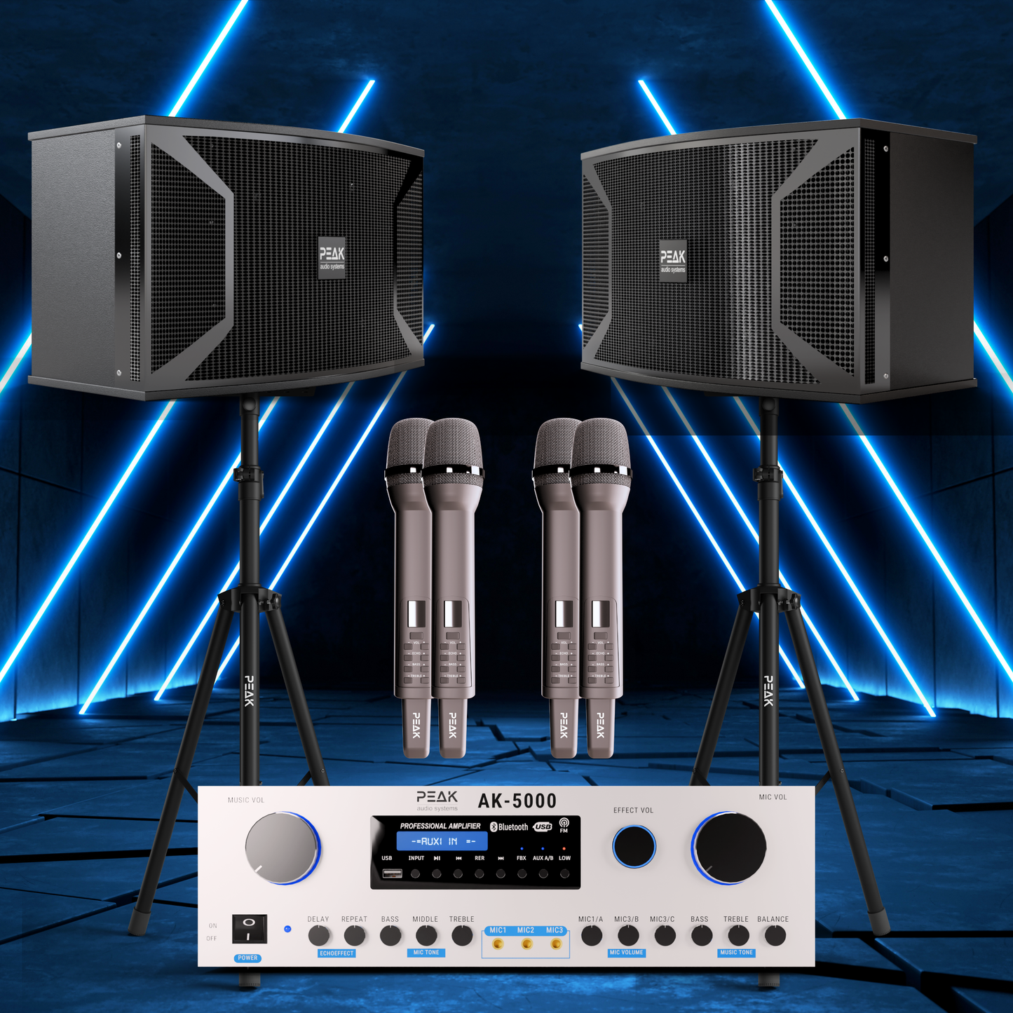 PEAK Karaoke PLATINUM PRO+ LONG RANGE PRESTIGE STAGE III System -4000W