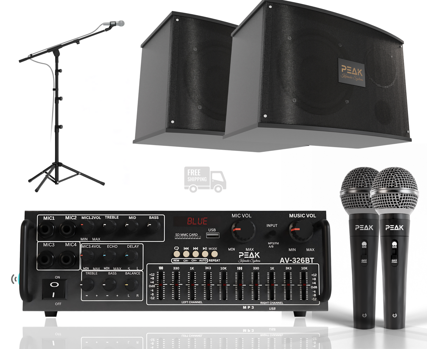 ELITE Stage I - Bluetooth Karaoke System - 1200W (WIRED MICS)