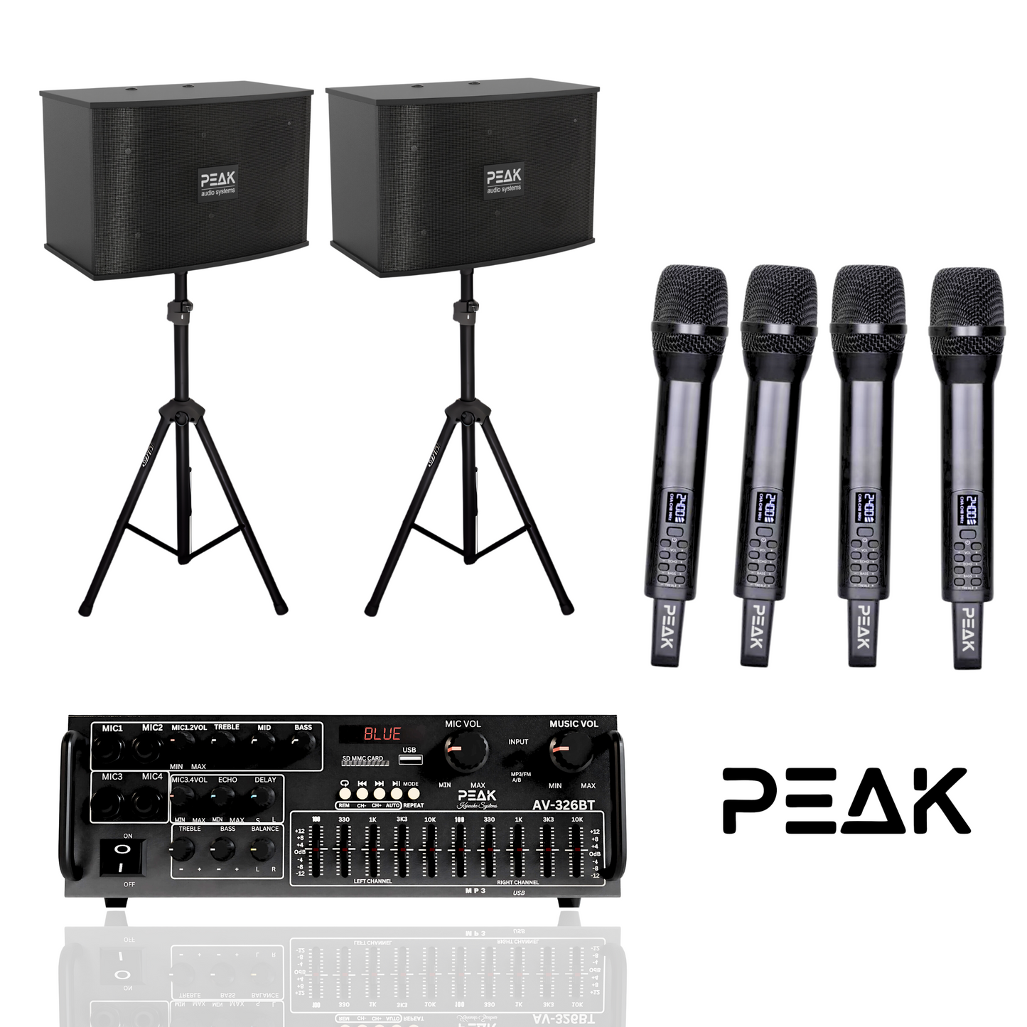 ELITE Pro+ Stage I - Bluetooth Karaoke System - Echo, EQ, 1200W