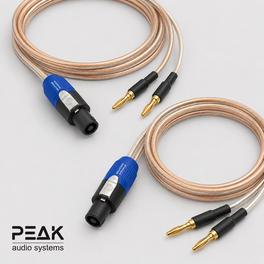 Peak Audio SPEAKON 14 AWG Premium Speaker Cable (Pair, each 15 ft long)