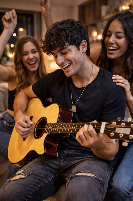 Peak Acoustic-Electric Guitar – Built-In Pickup | Plug & Play Stage Sound