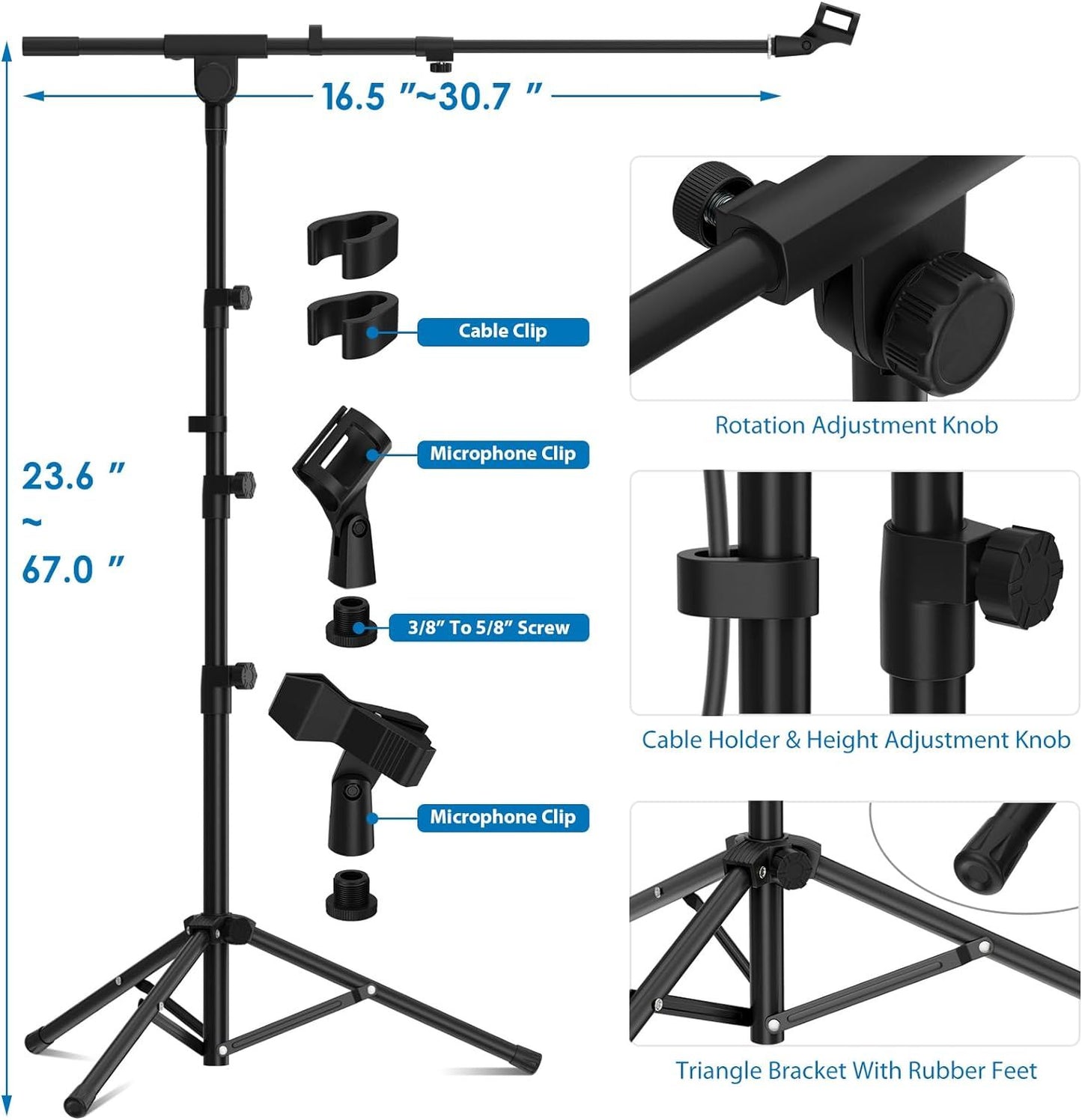 PEAK Microphone stands (Wired/ Wireless)