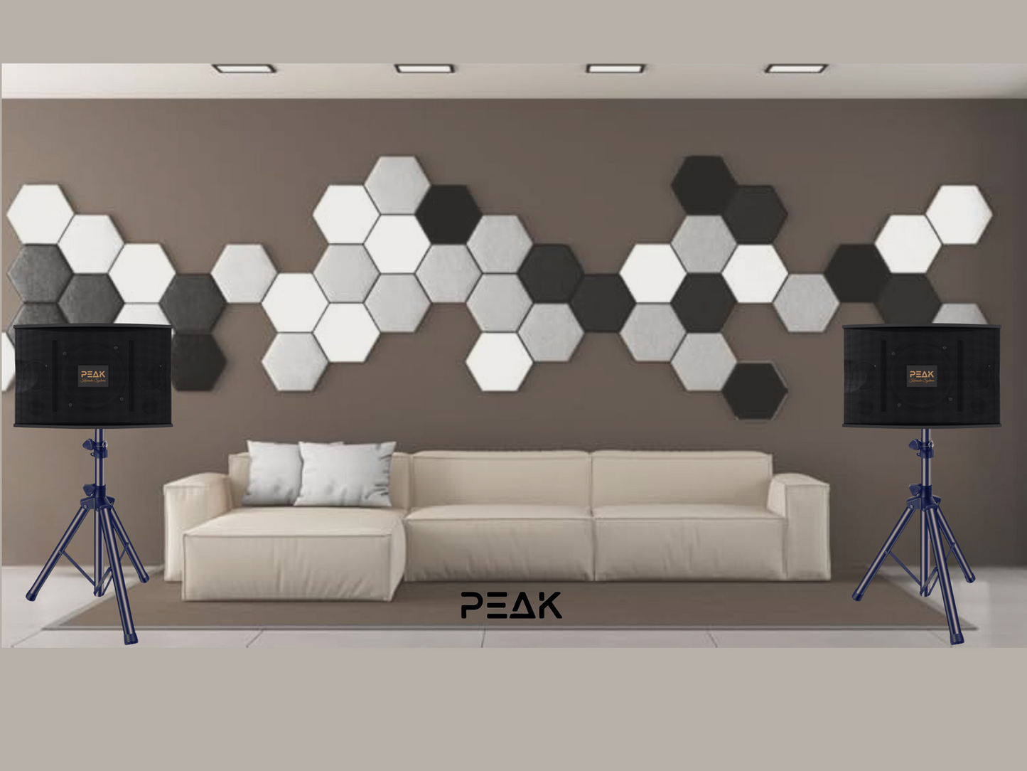 PEAK Studio Monitor Speaker Stands, Dual Tripod Stand, Universal, Adjustable from 31" to 51"
