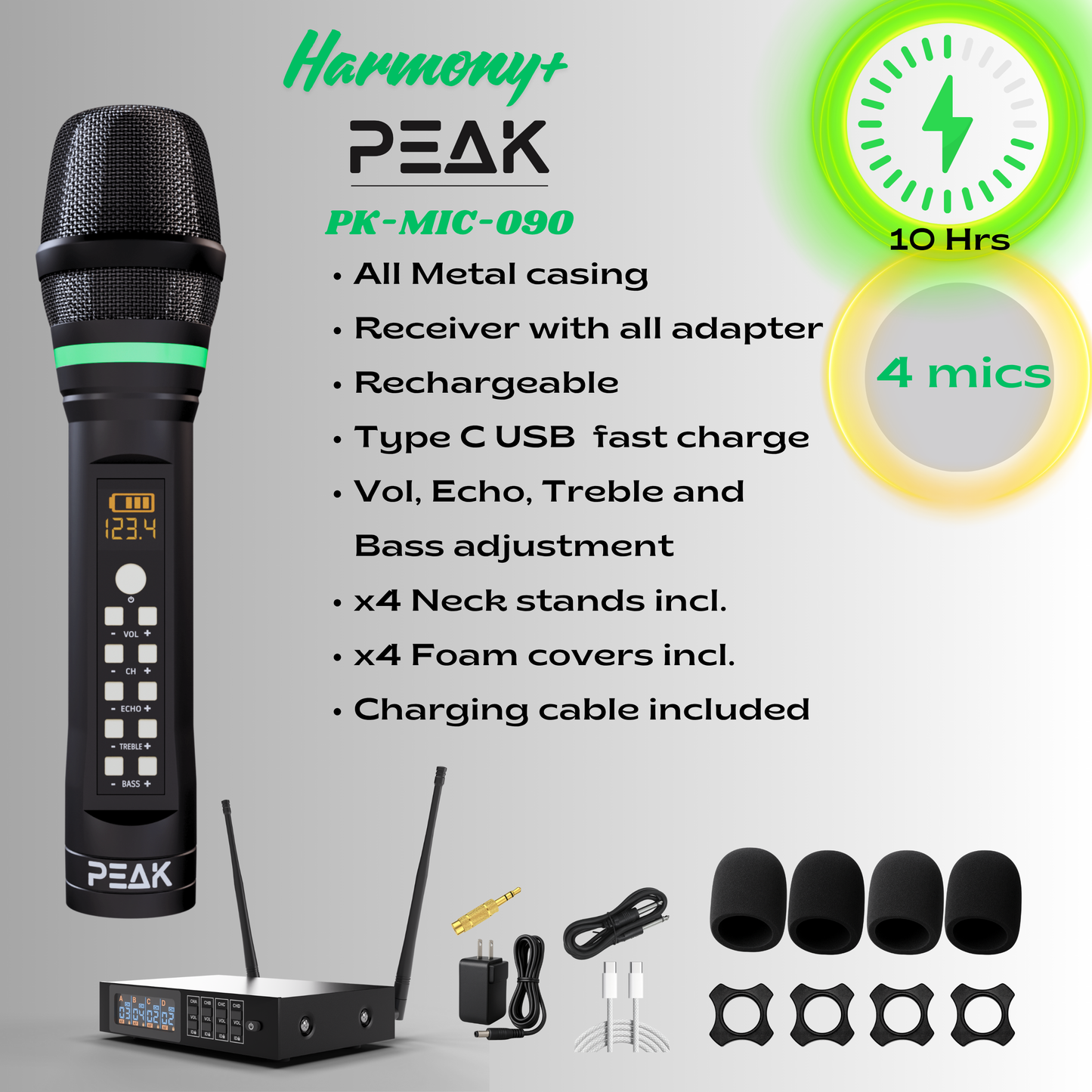 PEAK Karaoke ELITE Harmony+ ESSENTIALS STAGE I Karaoke System - 1200W