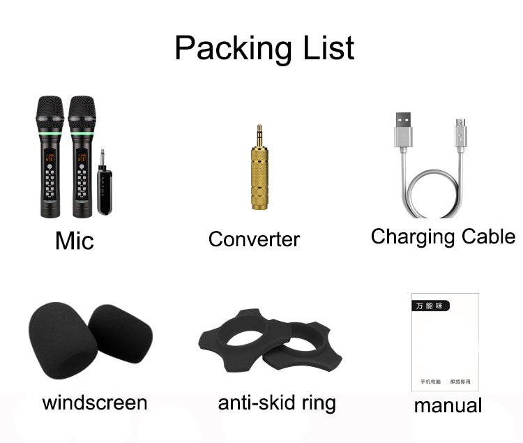 Wireless PREMIUM Microphone with Echo and Volume Control