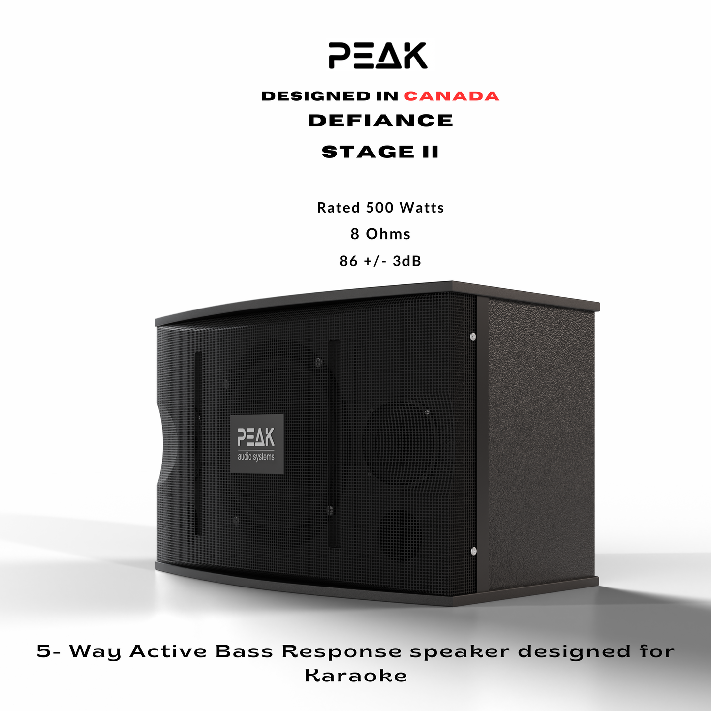 Peak Karaoke ELITE Sonetto+ STAGE II 10" DEFIANCE complete package - 2000W