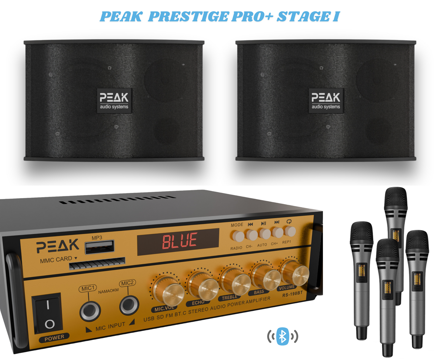 GOLD MAX+ Stage I - Bluetooth Karaoke System -600W