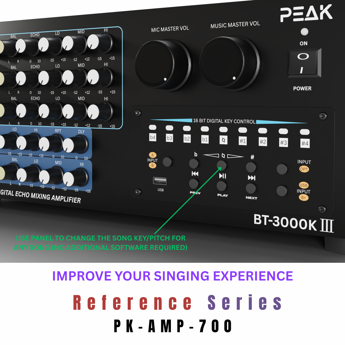 Reference Key-Changer Series | Stage IV Nautalion PartyHUB+ Professional Karaoke System - 3800W
