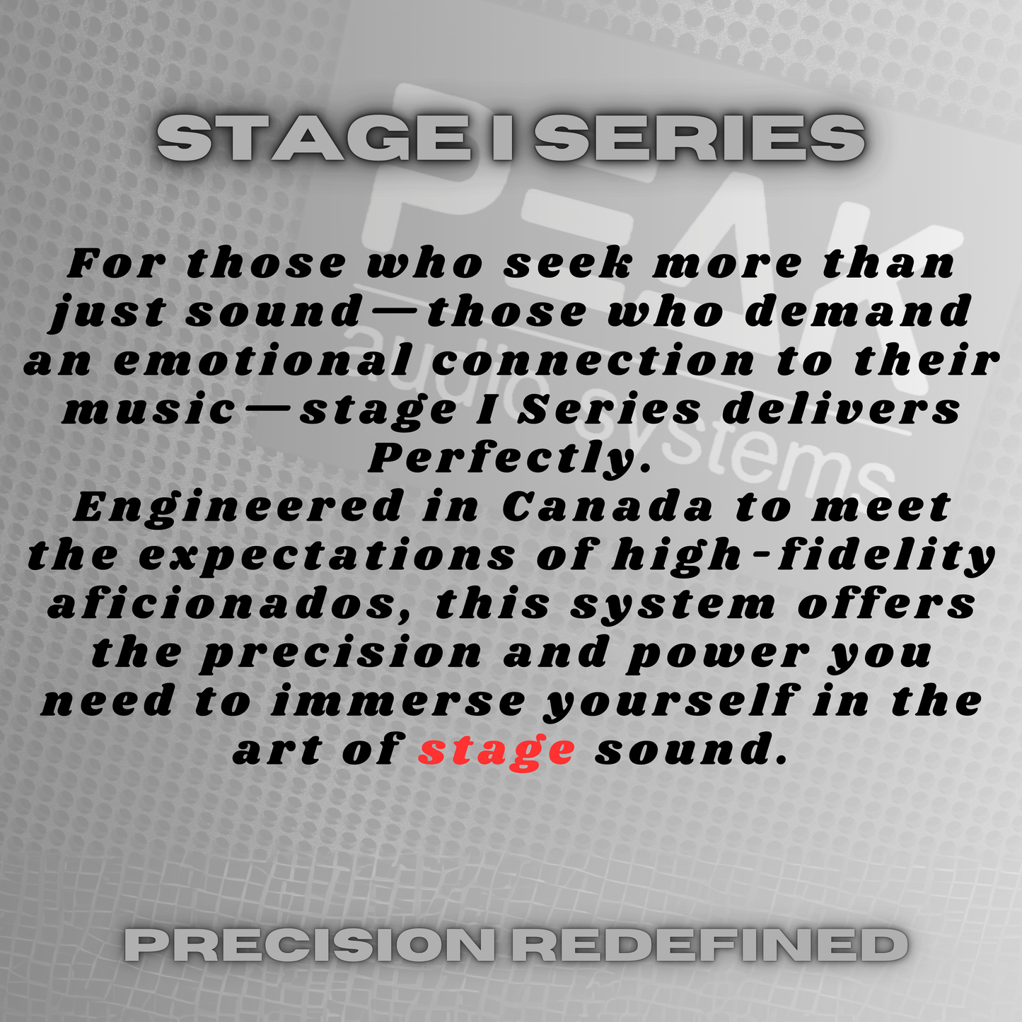 PEAK STAGE I Hi-Fidelity Speakers - 300W (Pair)