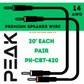 Peak Audio 14 AWG Premium Speaker Cable (Pair, each 20 ft long)